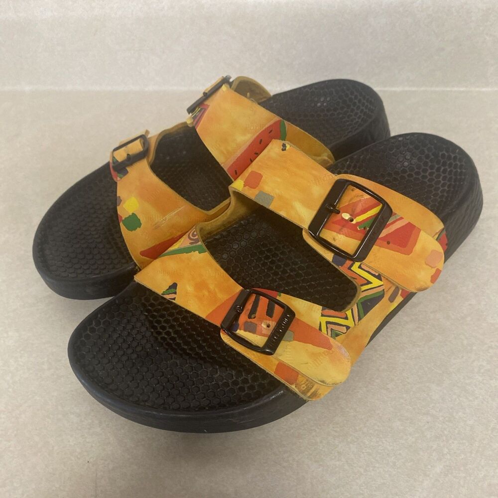 Birkenstock Papillio Sandals Womens Sz L9 M7 Yellow Adjustable Straps
